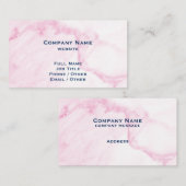 ピンク大理石名刺 名刺 (正面/裏面)