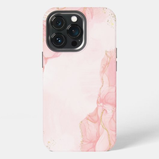 ピンク大理石模様 iPhoneケース (裏面)