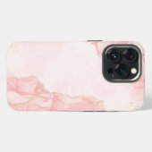 ピンク大理石模様 iPhoneケース (裏面横)
