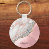 ピンク大理石瑪瑙 キーホルダー (裏面)