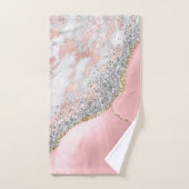 ピンク大理石瑪瑙 バスタオルセット (ハンドタオル)