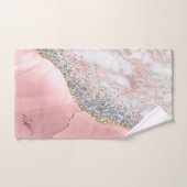 ピンク大理石瑪瑙 バスタオルセット (ハンドタオル)