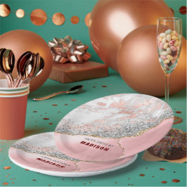 ピンク大理石瑪瑙 ペーパープレート