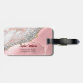 ピンク大理石瑪瑙 ラゲッジタグ (裏面横)