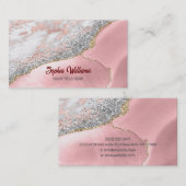 ピンク大理石瑪瑙 名刺 (正面/裏面)