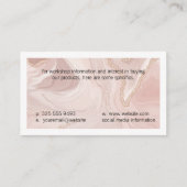 ピンク大理石金ゴールド |白縁ど 名刺 (裏面)