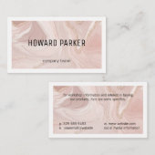 ピンク大理石金ゴールド |白縁ど 名刺 (正面/裏面)