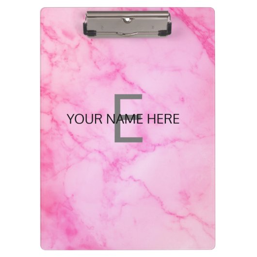ピンク大理石 クリップボード (正面)