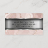 ピンク大理石 | メタル 名刺 (裏面)