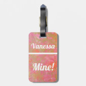 ピンク大理石 |荷物おもしろいタグ ラゲッジタグ (裏面縦)