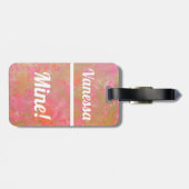 ピンク大理石 |荷物おもしろいタグ ラゲッジタグ (裏面横)