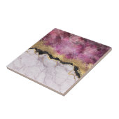 ピンク大理石(金ゴールド) かわいらし タイル (側面)