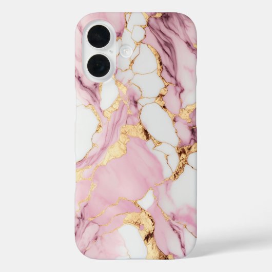 ピンク大理石 Case-Mate iPhoneケース (裏面)