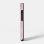 ピンク大理石 iPhoneケース (左側面)