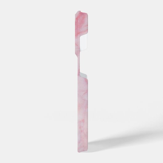 ピンク大理石 iPhoneケース (左側面)