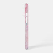 ピンク大理石 iPhone 16ケース (左側面)