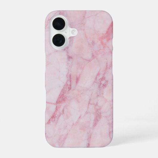 ピンク大理石 iPhone 16ケース (裏面)