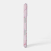 ピンク大理石 iPhone 16ケース (右側面)