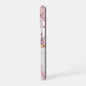 ピンク大理石 iPhone 16ケース (左側面)