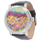 ピンク太陽ののヒマワリ 腕時計 (アングル)