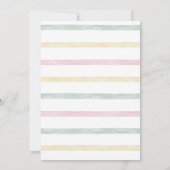 ピンク女の子のおもちゃ赤ちゃん素朴シャワー 招待状 (裏面)