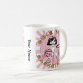 ピンク女子バスケ コーヒーマグカップ (正面右)