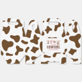 ピンク女性のカーボーイウェスタンベビーシャワー フェイバーボックス (見開き)