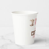 ピンク女性のカーボーイウェスタンベビーシャワー 紙コップ (右)