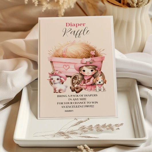 ピンク女性のカーボーイウエスタンディパーラッフル エンクロージャーカード