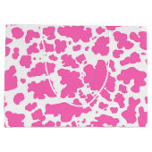 ピンク女性のカーボーイカウスキンロデオアニマルプリント ラージペーパーバッグ (裏面)