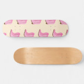 ピンク女性のカーボーイカウボーイブーツカントリーテキサス州ランチ スケートボード (横)