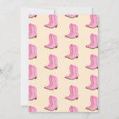 ピンク女性のカーボーイカウボーイブーツカントリーテキサス州ランチ セーブザデート (裏面)