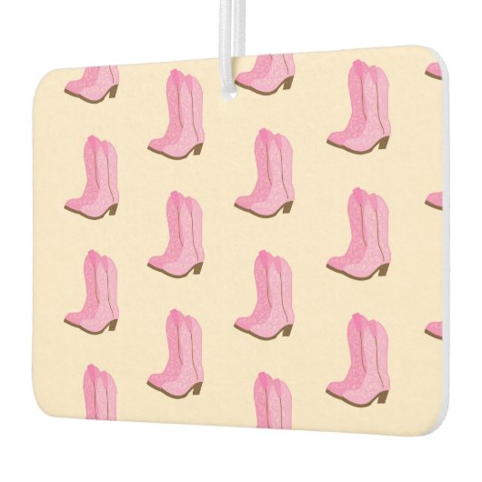 ピンク女性のカーボーイカウボーイブーツカントリーテキサス州牧場 カーエアーフレッシュナー (左)