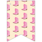 ピンク女性のカーボーイカウボーイブーツカントリーテキサス州牧場 バンティングフラッグ (第1の旗)