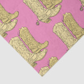 ピンク女性のカーボーイカウボーイブーツ 薄葉紙 (詳細)