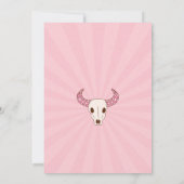 ピンク女性のカーボーイディスコ写真卒業 招待状 (裏面)