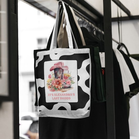 ピンク女性のカーボーイナッシュビルレッツゴーガールズバチェロレッテ トートバッグ