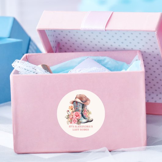 ピンク女性のカーボーイナッシュビルレッツゴーガールズバチェロレッテ ラウンドシール