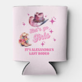 ピンク女性のカーボーイナッシュビルレッツゴーガールズバチェロレッテ 缶クーラー (正面)