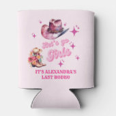 ピンク女性のカーボーイナッシュビルレッツゴーガールズバチェロレッテ 缶クーラー (裏面)