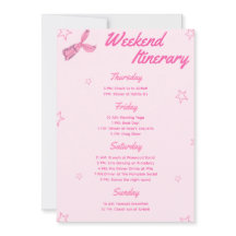 ピンク女性のカーボーイバチェロレッテ週末の日程