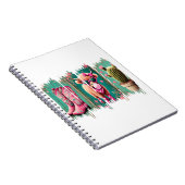 ピンク女性のカーボーイバレンタイン、ハート ノートブック (右側)