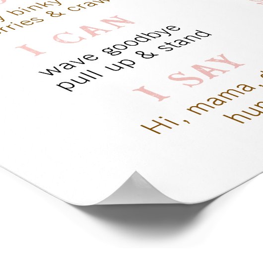 ピンク女性のカーボーイファーストRodeoマイルストーンのポスター – Wester ポスター (角)