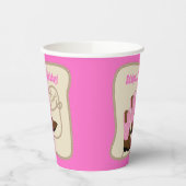 ピンク女性のカーボーイブーツウェスタンバースデーパーティー紙クー 紙コップ (左)