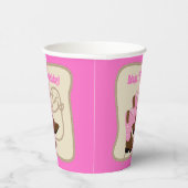 ピンク女性のカーボーイブーツウェスタンバースデーパーティー紙クー 紙コップ (右)