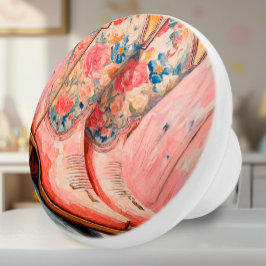 ピンク女性のカーボーイブーツセラミックノブ セラミックノブ