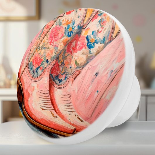 ピンク女性のカーボーイブーツセラミックノブ セラミックノブ