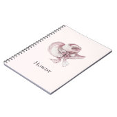 ピンク女性のカーボーイ帽子 ノートブック (左側)