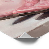 ピンク女性のカーボーイ絵画ブーツ ポスター (角)