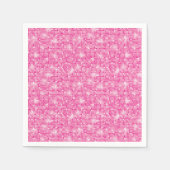 ピンク女性のカーボーイ誕生日パーティーレッツガールズピンク スタンダードカクテルナプキン (正面)